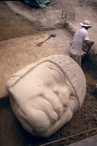 Statue head of Olmec