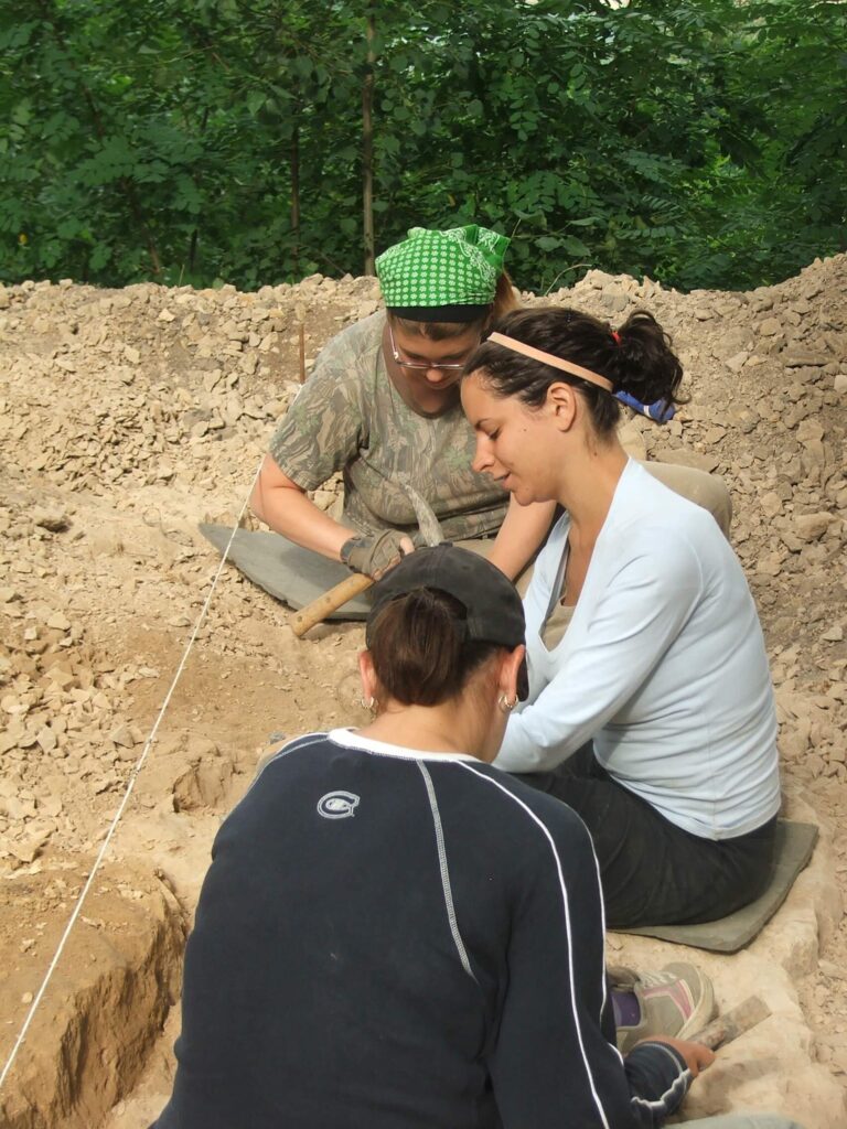 Kathy Pitirri doing field research